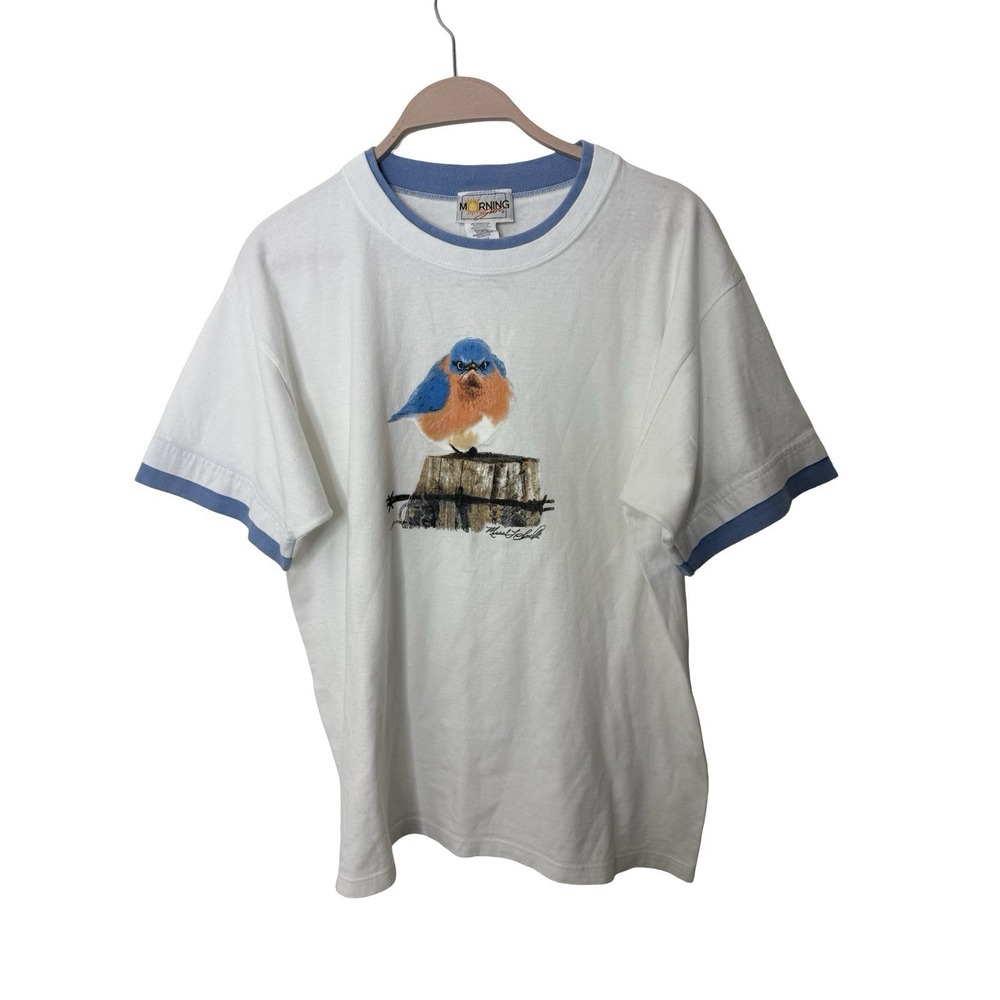 VTG 90s Morning Sun Grumpy Bird Grandma Core Style Shirt L